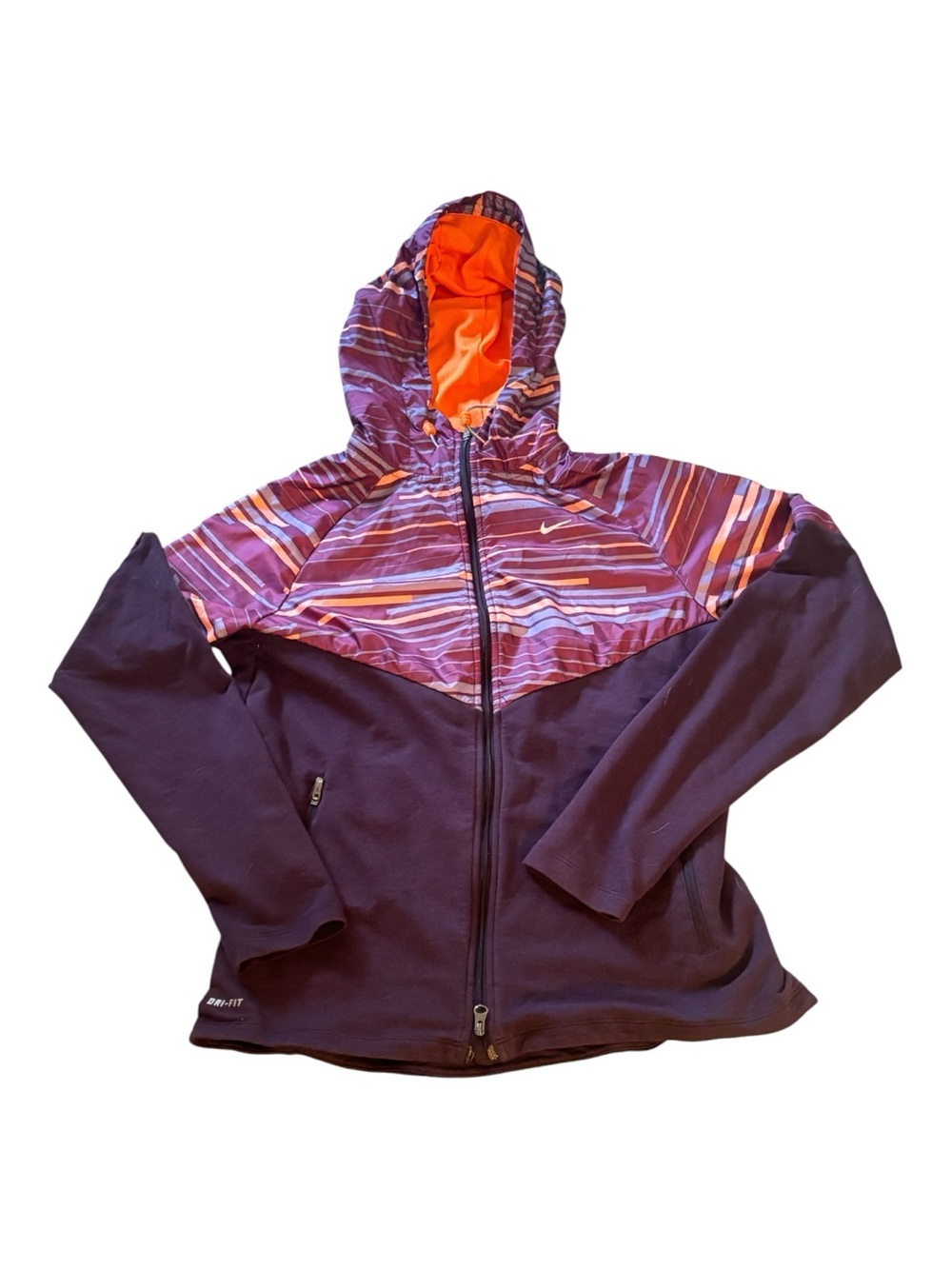 Nike Dri-FIT Orange and purple Jacket Size M- great condition